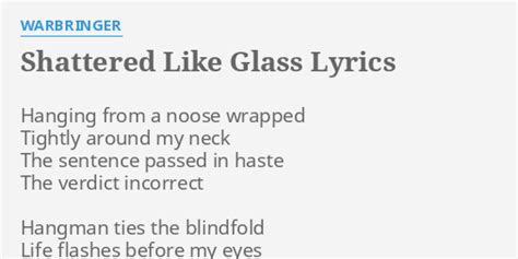 and if your touch shattered me like glass lyrics